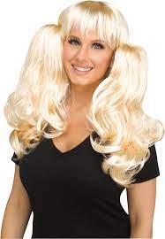 3 Piece Women's Black or Blonde Wig 92293