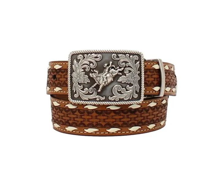 3D Boy's Reversible Basket Weave Western Belt