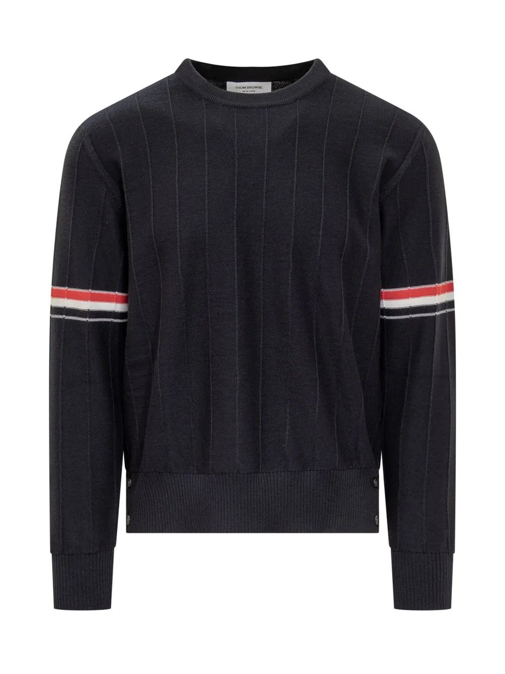 4-Bar Striped Pattern Sweater