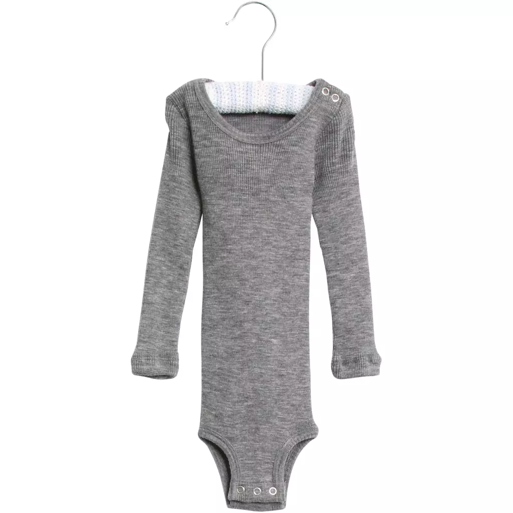 [80%OFF] Body wool rib melange grey