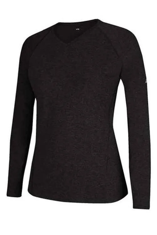 Adidas Climalite Women’s Long Sleeve Tee 3872, Black Heather