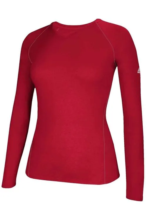 Adidas Climalite Women’s Long Sleeve Tee 3872, Power Red