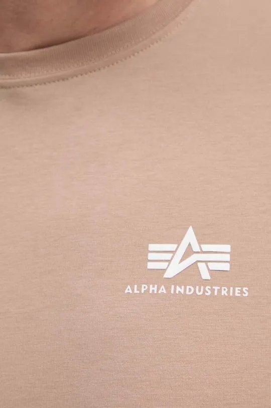 Alpha Industries cotton t-shirt men’s pink color with a print