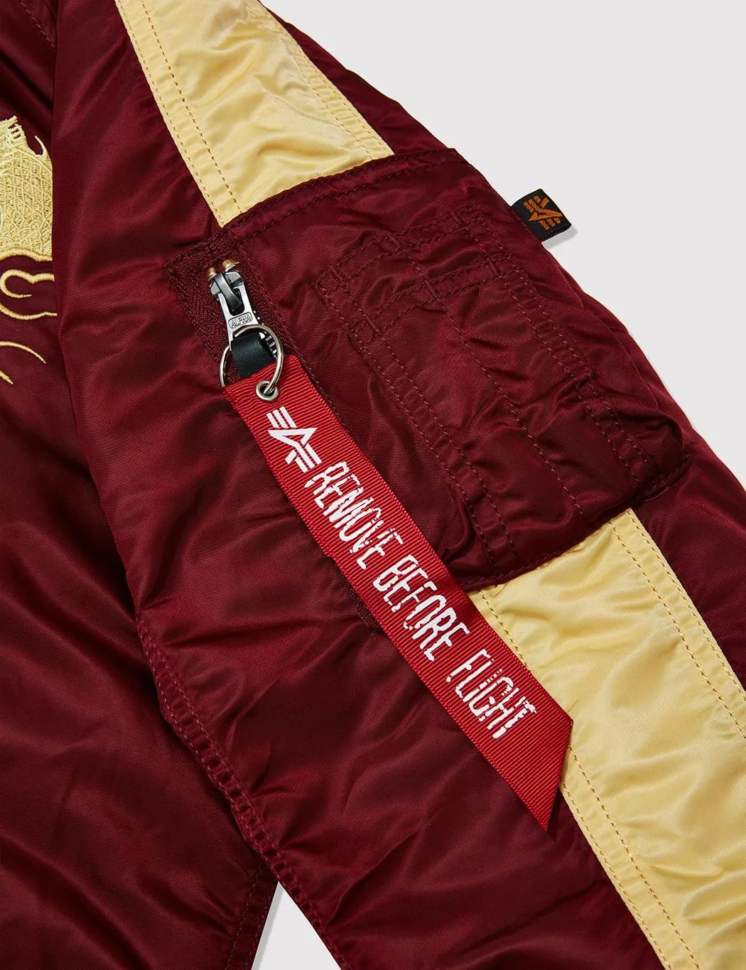 Alpha Industries MA1 Dragon Flight Jacket - Burgundy