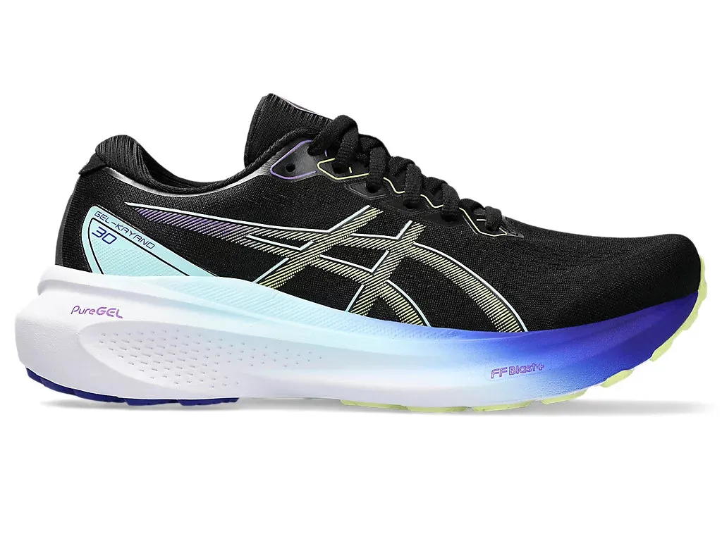 Asics Women's GEL-KAYANO 30 Wide - BLACK/GLOW YELLOW