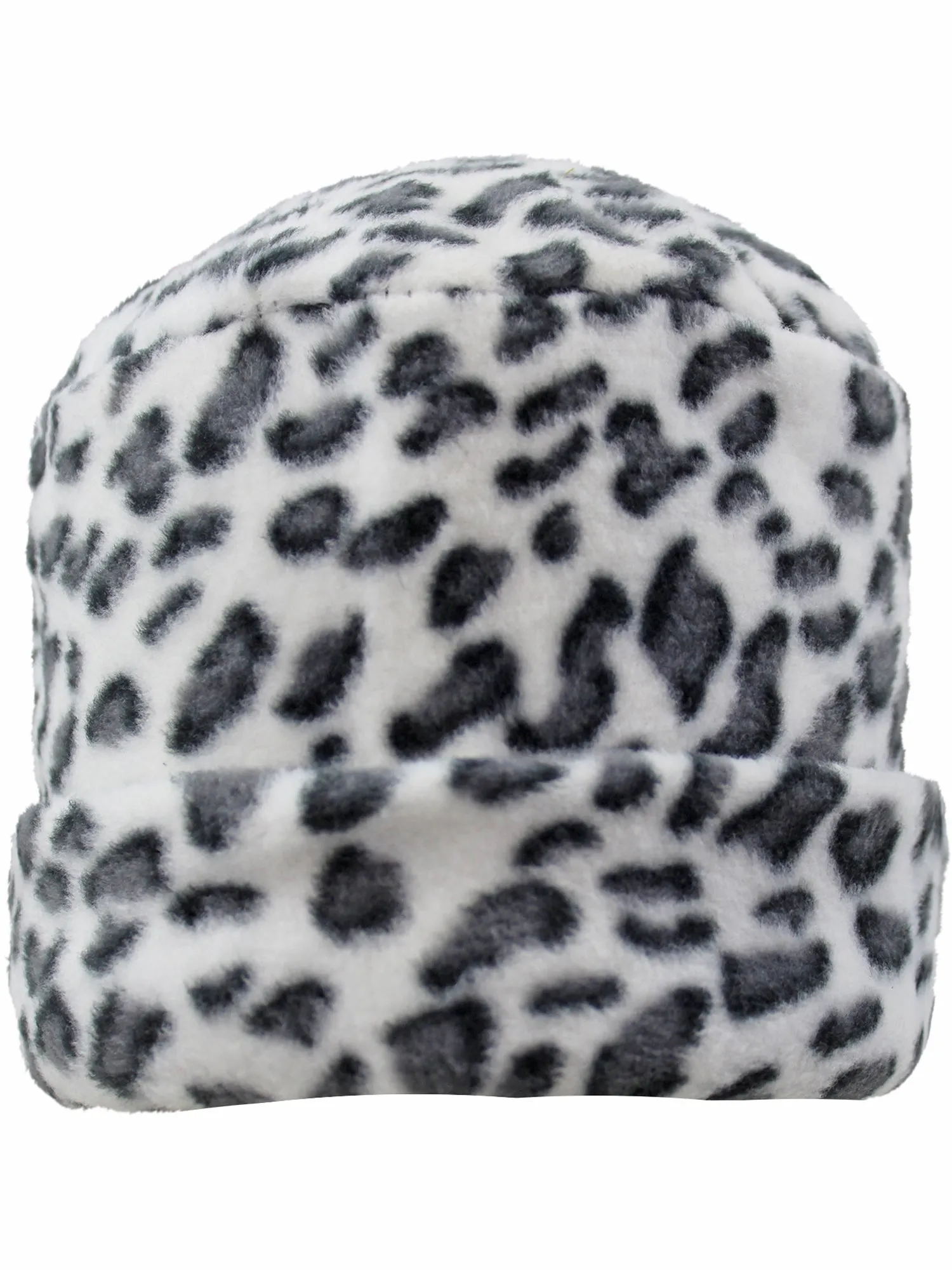 Black & White Snow Leopard Fleece Scarf Hat & Gloves Set