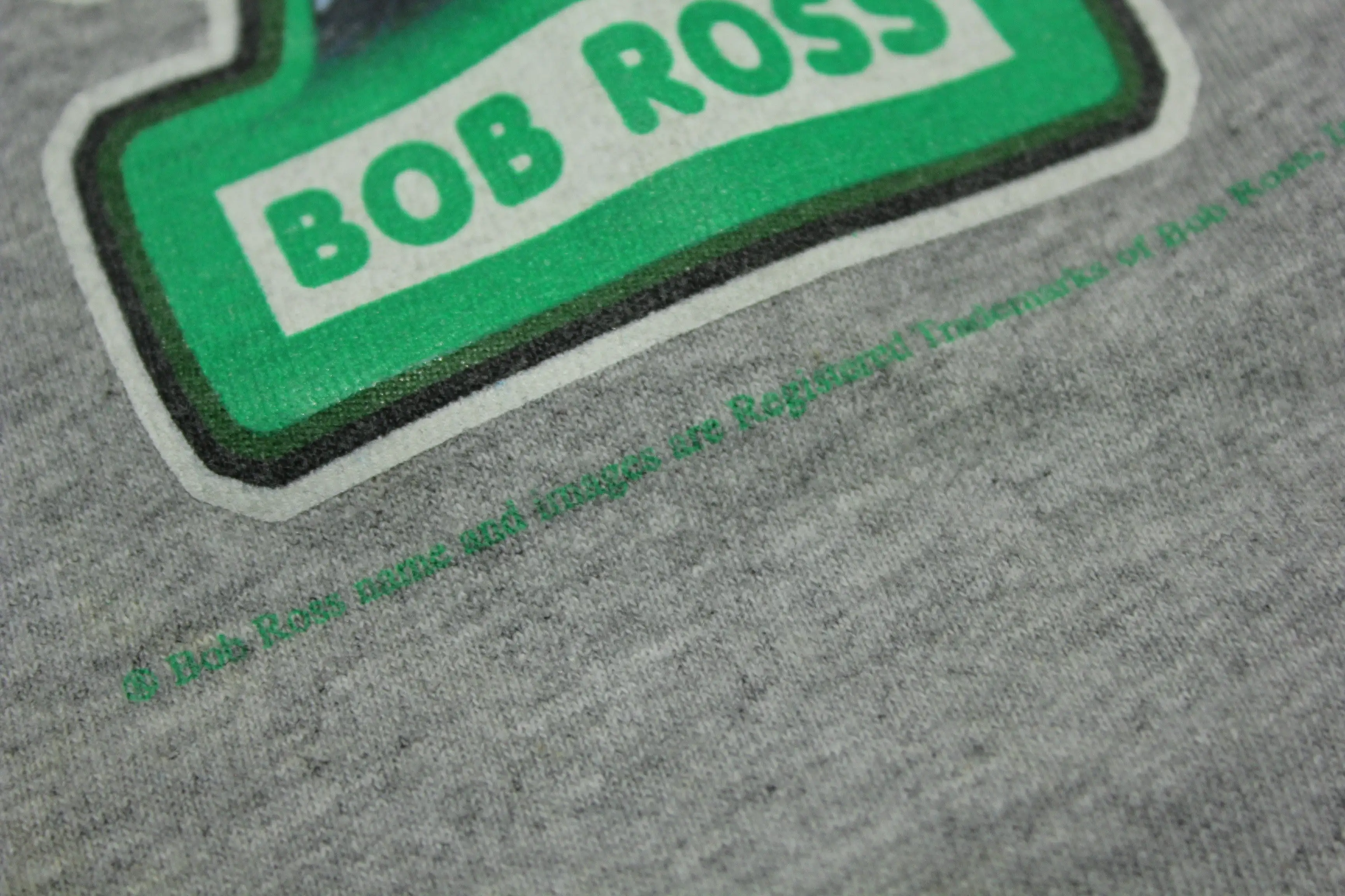 Bob Ross Paints 00's Licensed Promo Ringer T-Shirt This Tree Needs A Little Friend