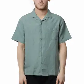 Brixton Bunker Linen Blend Camp Collar Shirt