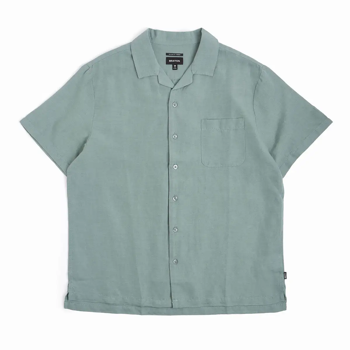 Brixton Bunker Linen Blend Camp Collar Shirt