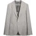 BRUNELLO CUCINELLI 'Bengal Stripe' Linen SB Blazer Beige/White