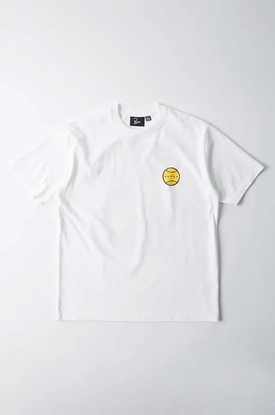 by Parra cotton t-shirt Ball Catcher men’s white color with a print 52105