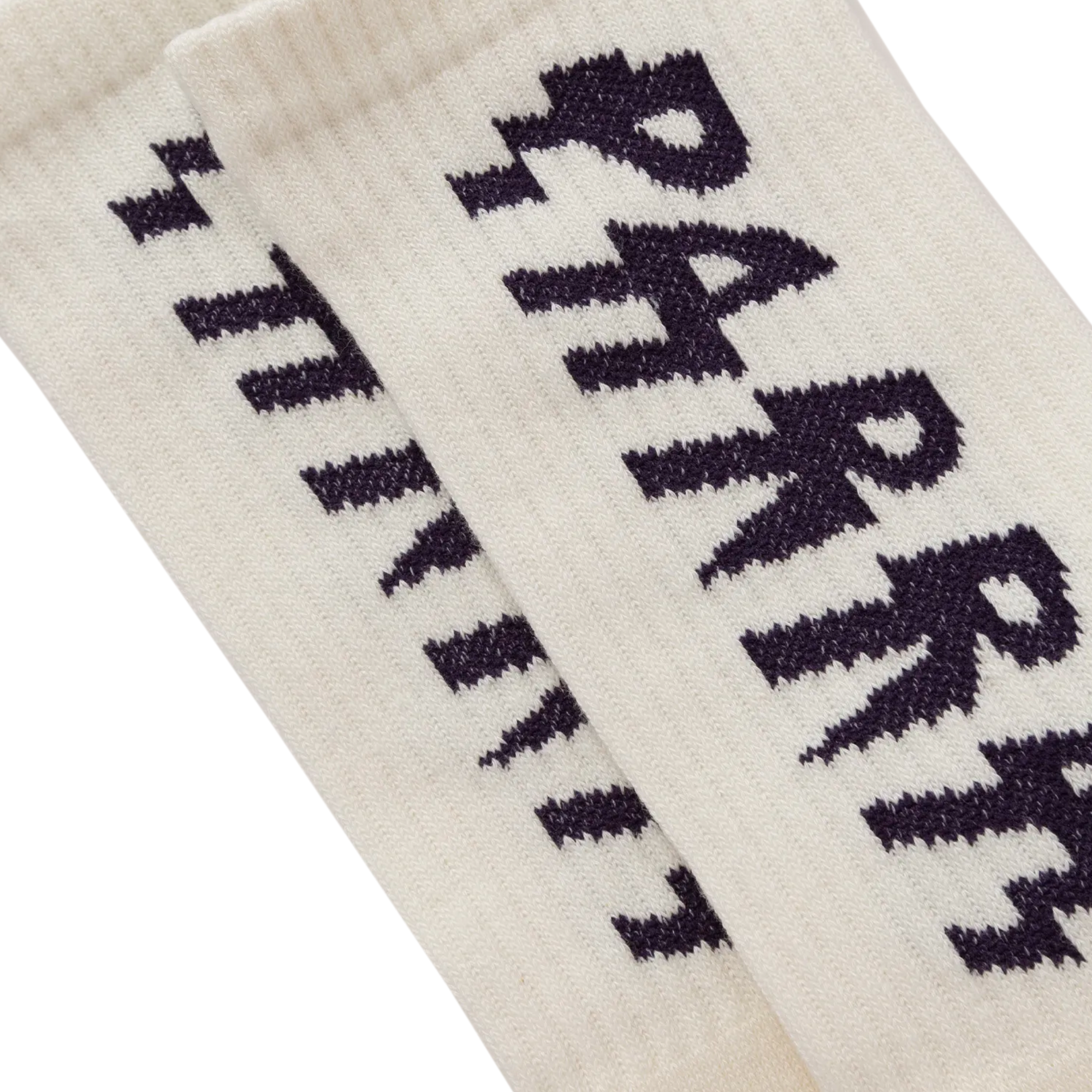 By Parra Spiked Logo Crew Socks White 50551