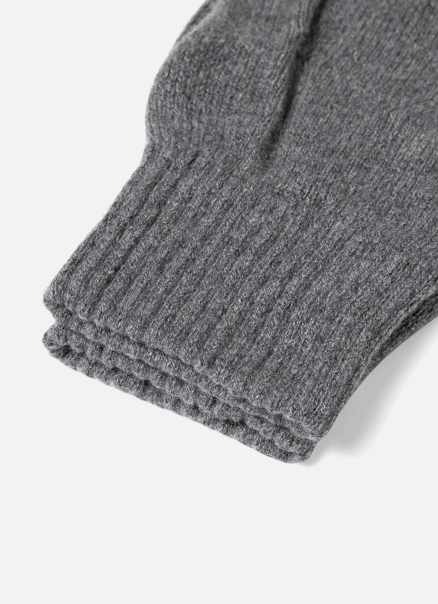 Cashmere Knitted Glove in Grey Melange