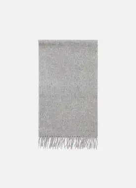 Cashmere Woven Scarf in Grey Melange