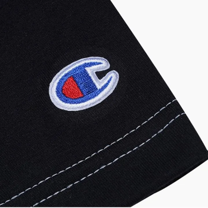 CHAMPION CLASSIC CONTRAST STITCH TEE BLACK