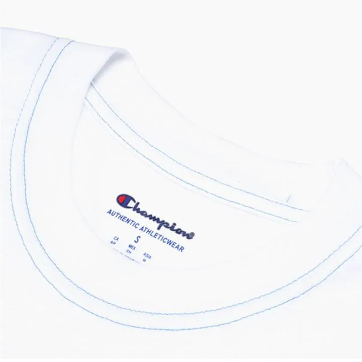 CHAMPION CLASSIC CONTRAST STITCH TEE WHITE