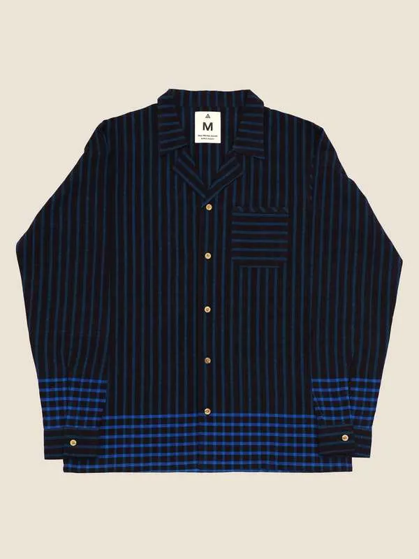 Chondro Longsleeve Camp Shirt - Navy