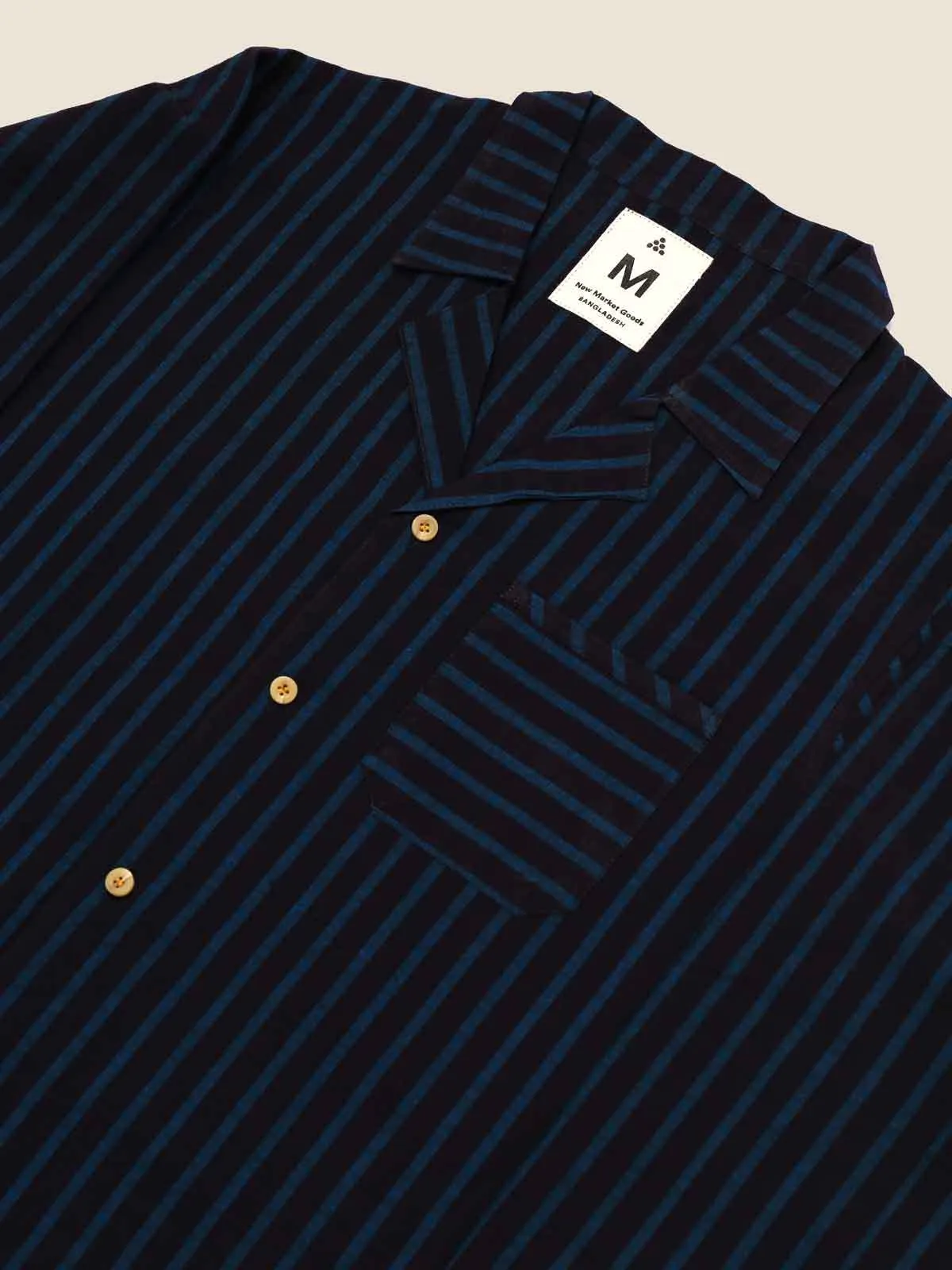 Chondro Longsleeve Camp Shirt - Navy