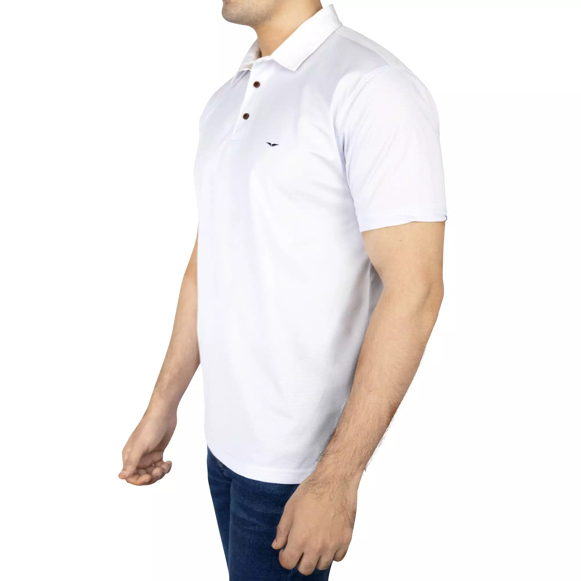 Classic Collar Polo Shirt-White/Blue