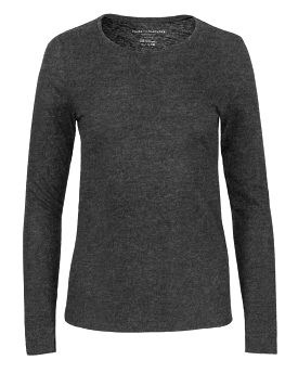 Cotton Cashmere LS Crewneck (Grey Melange)