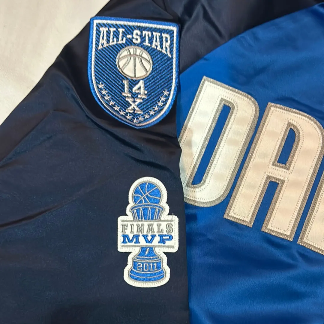 Dallas Mavericks NBA Mitchell & Ness Hardwood Classics #41 Dirk Nowitzki Satin Jacket