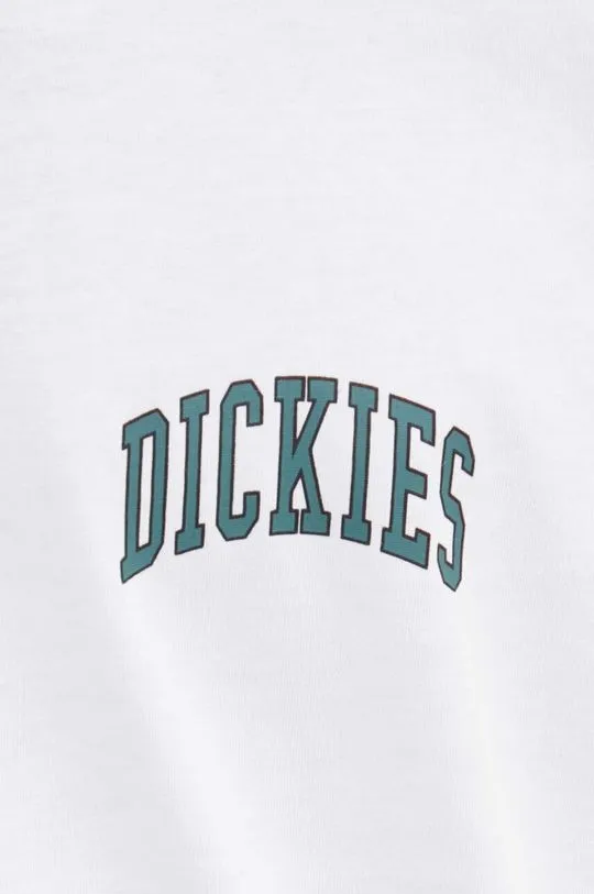 Dickies cotton t-shirt AITKIN CHEST TEE SS men’s white color with a print DK0A4Y8O