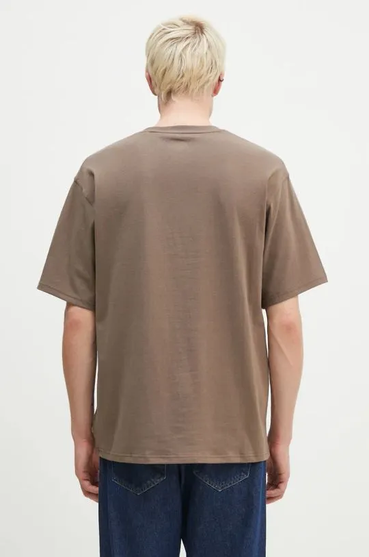 Dickies cotton t-shirt Clancy Heavyweight Tee men’s brown color with a print DK0A4Z4L