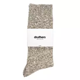 Druthers Recycled Melange Crew Socks - Grey