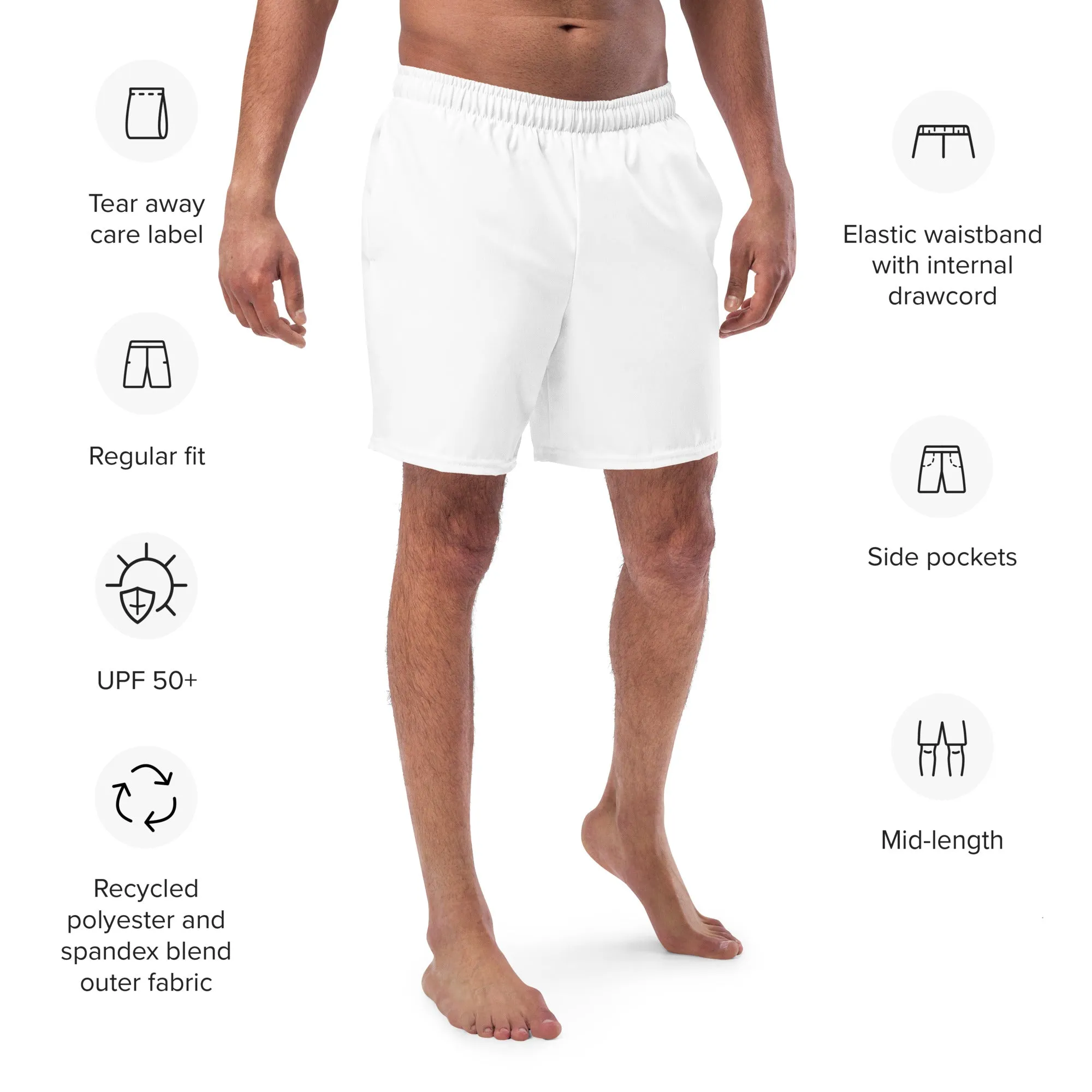 ECO MEN'S SWIM SHORTS |WHITE