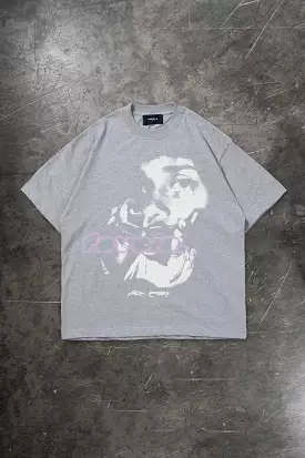 FACE TO FACE LIGHT GREY MELANGE T-SHIRT