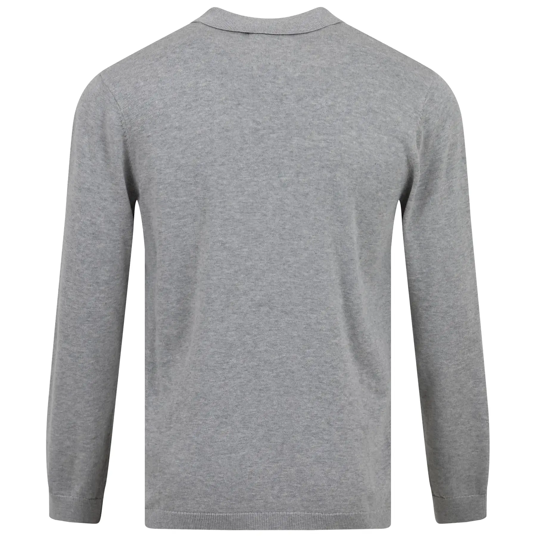 Fine Cut LS Polo Light Grey Melange - SS23