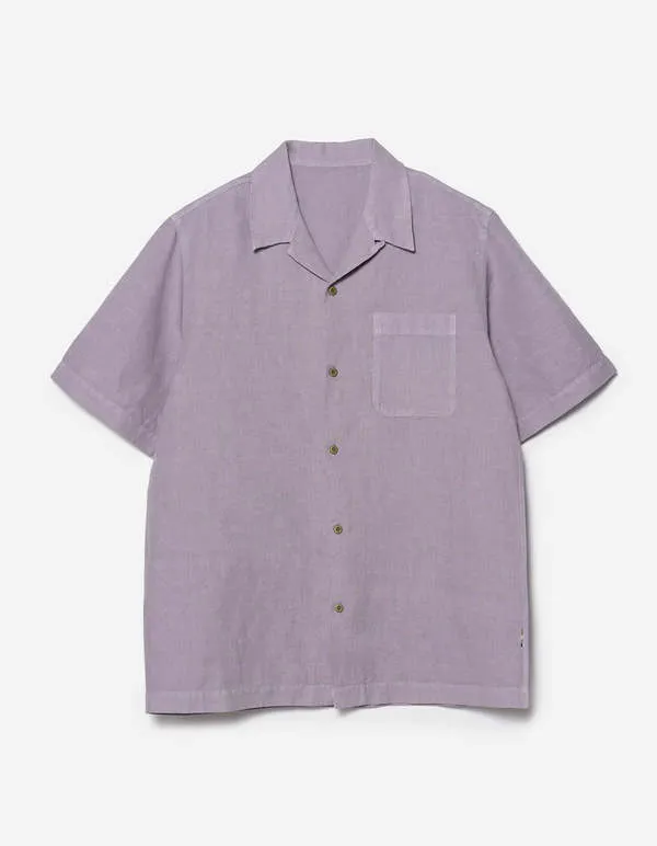 Hemp Camp Collar Shirt - Purple Ash