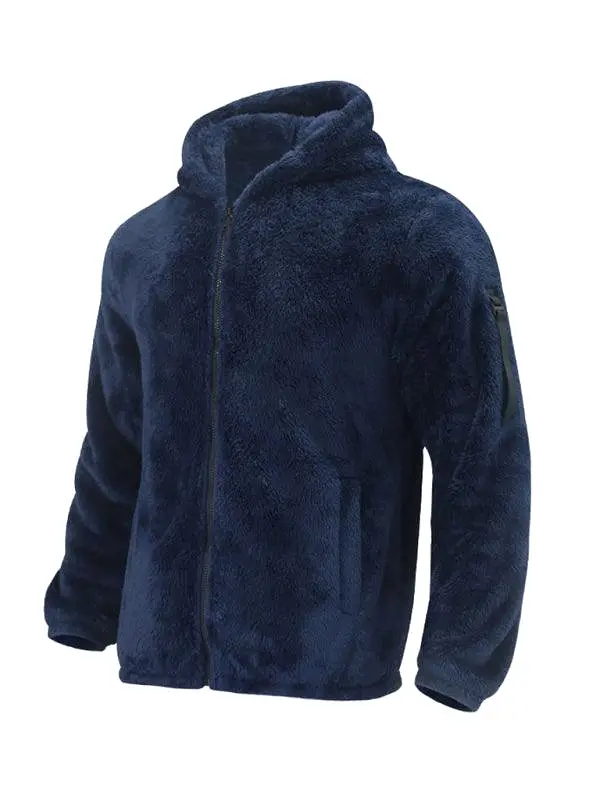 Hooded Fleece Men Winter Jacket