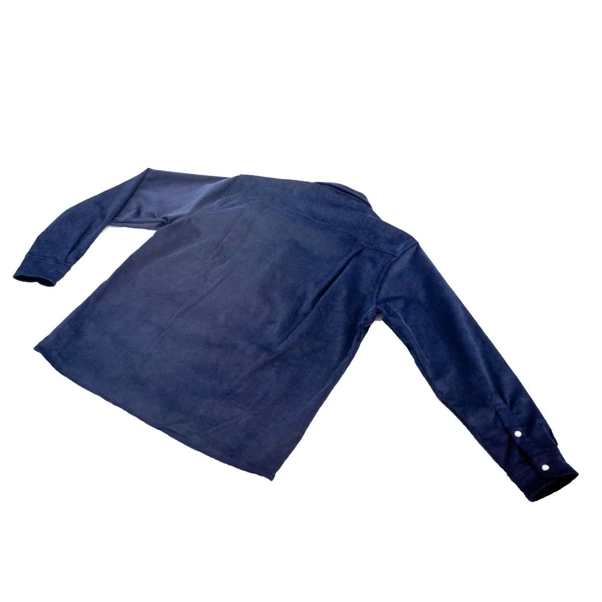 Jumbo Corduroy Long Sleeve 3-Pocket Camp Shirt - Navy