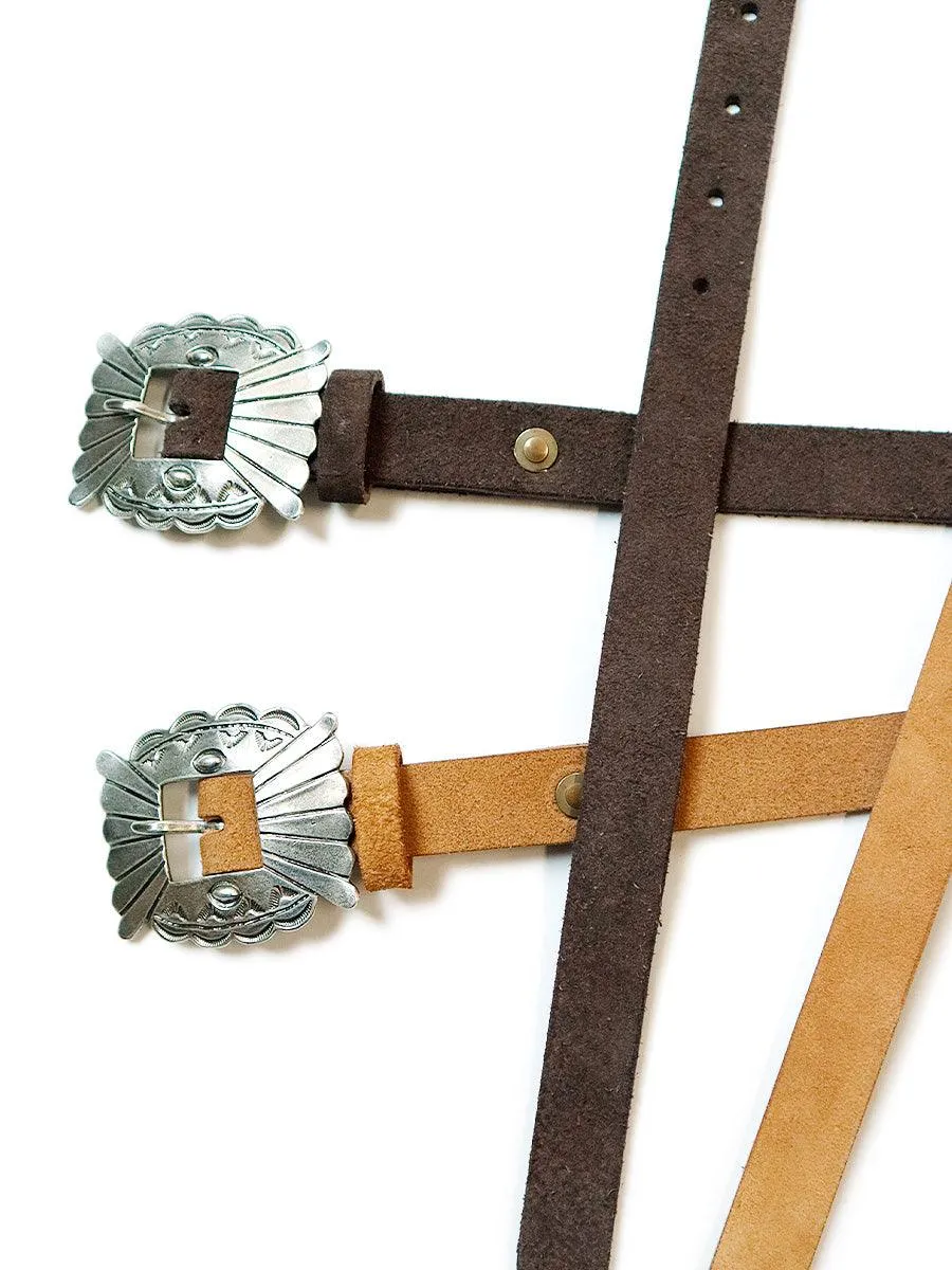 Kapital suede pueblo buckle belt