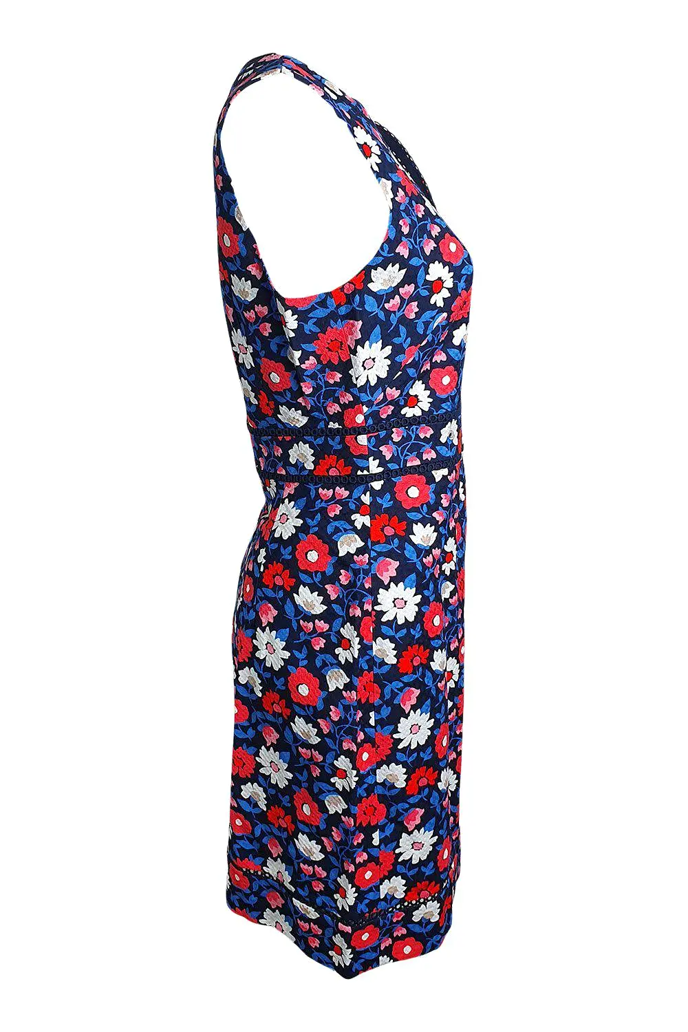 KATE SPADE New York Blue Floral Print Daisy Jacquard Sheath Dress (US 4 | UK 08)