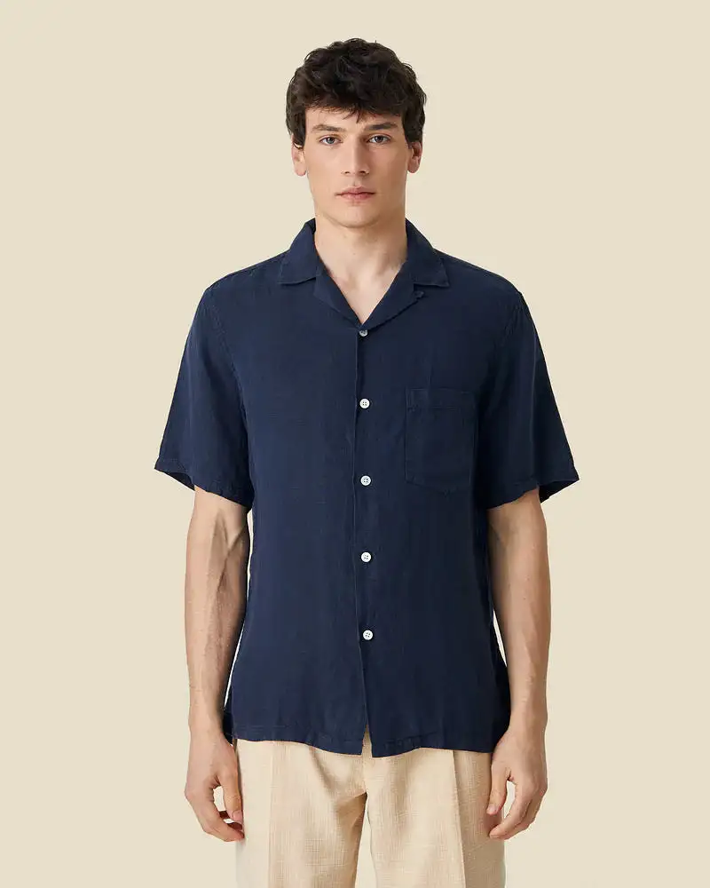 Linen Camp Collar S/S Shirt