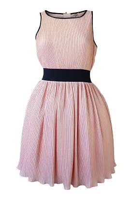 MANOUSH Women's Baby Pink Pleated Cocktail Mini Dress (38)