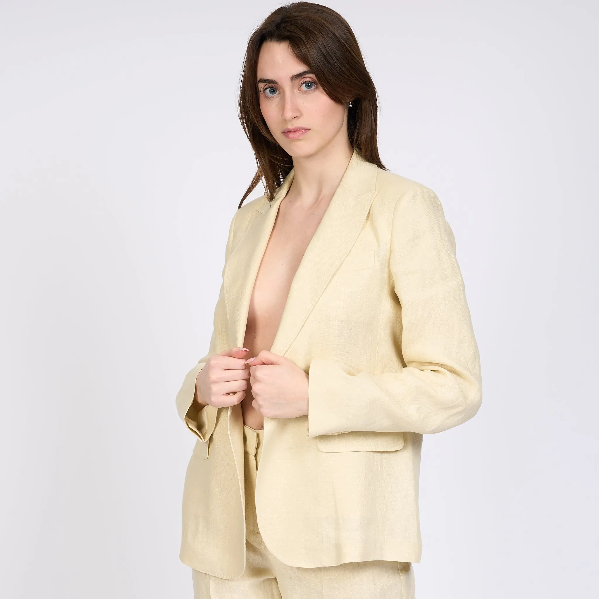 Max Mara Weekend Blazer Nalut Lino Sabbia Donna