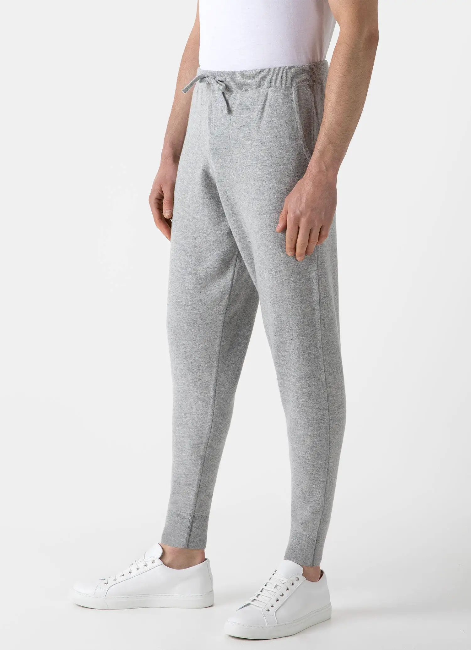 Men's Cashmere Lounge Pant in Grey Melange