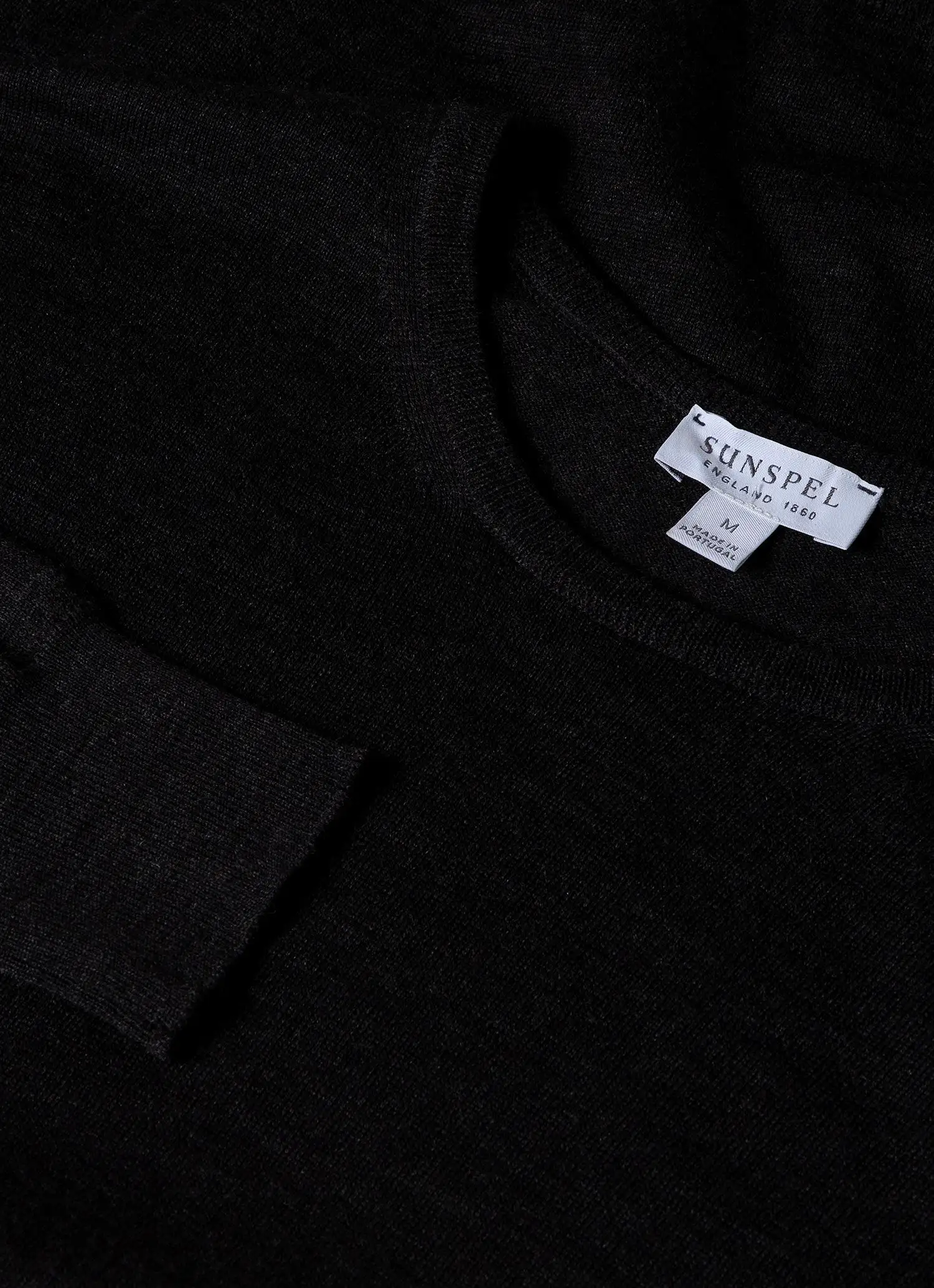 Men's Extra-Fine Merino Crew Neck in Charcoal Melange