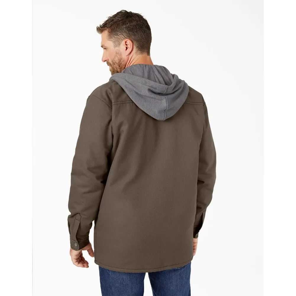 Men's Fleece Hooded Duck Shirt Jacket with Hydroshield