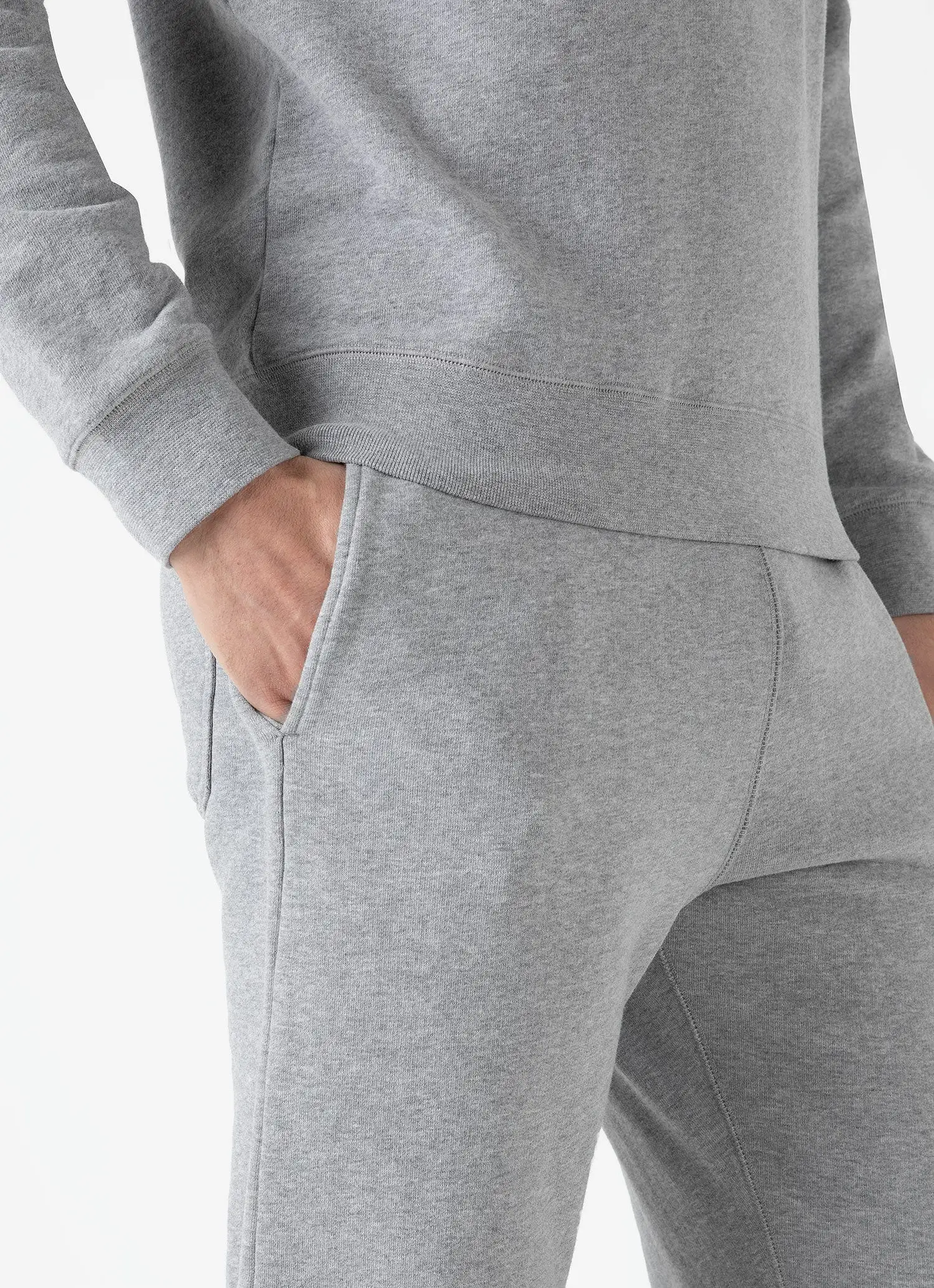 Men's Loopback Tracksuit in Grey Melange