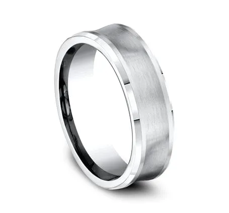 Men's Wedding Band, 7.5MM White Cobalt