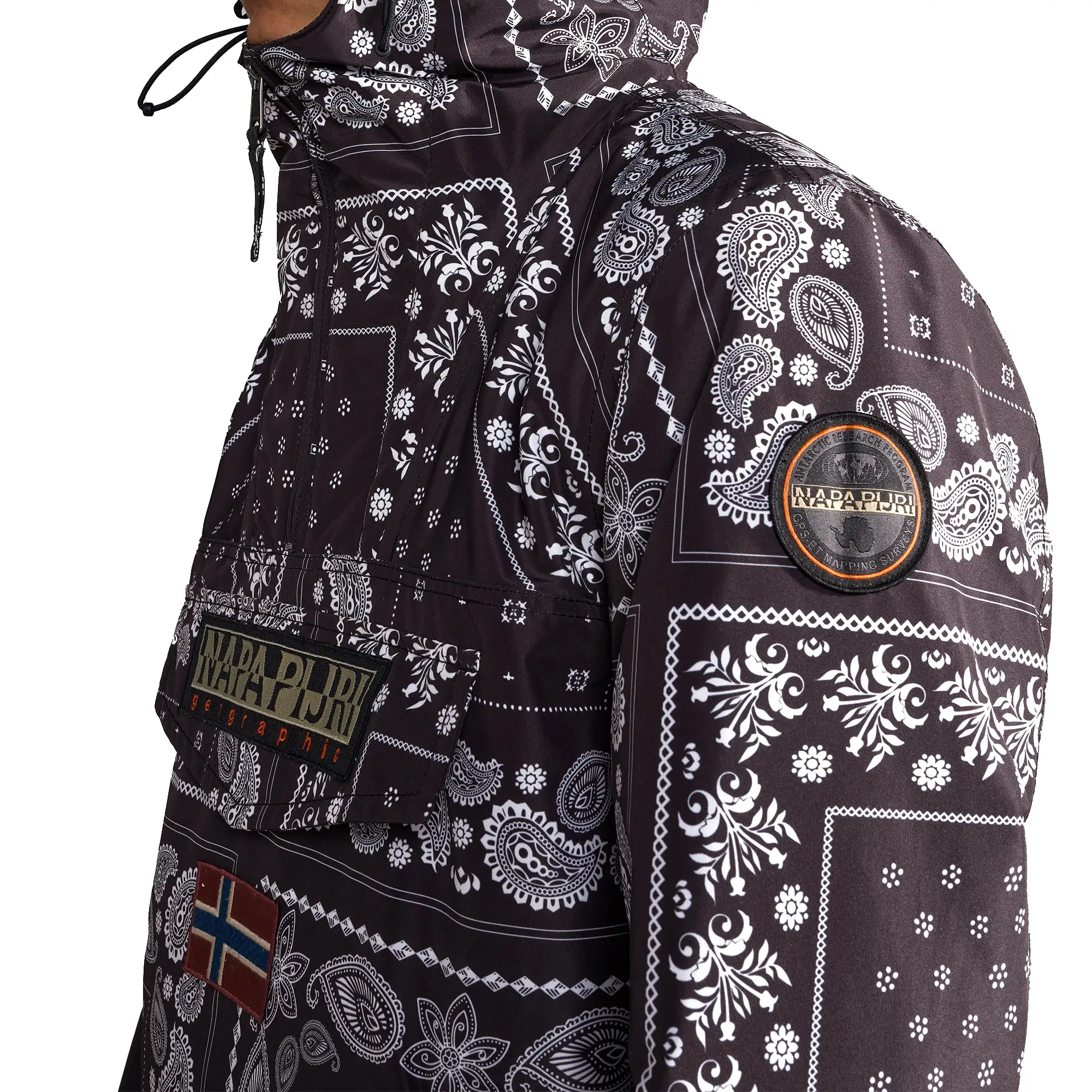 Napapijri Rainforest 2 'Paisley Pack' Fleece Lined Pocket Jacket - Paisley AOP