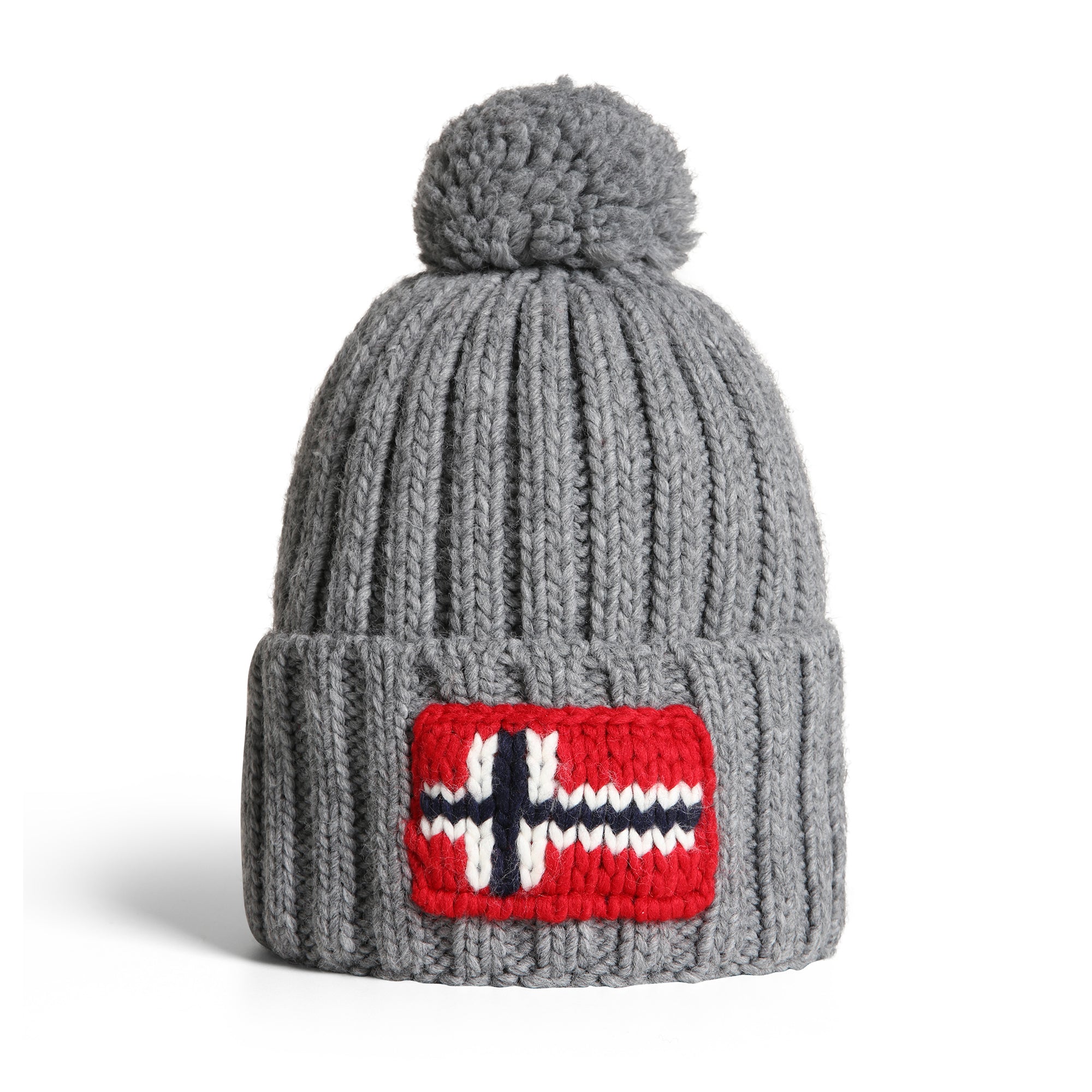 Napapijri Semiury 5 Flag Beanie - Medium Grey Melange