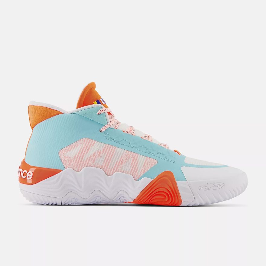 NB Kawhi II Men's Basketball Court Shoe - White / Blue / Orange