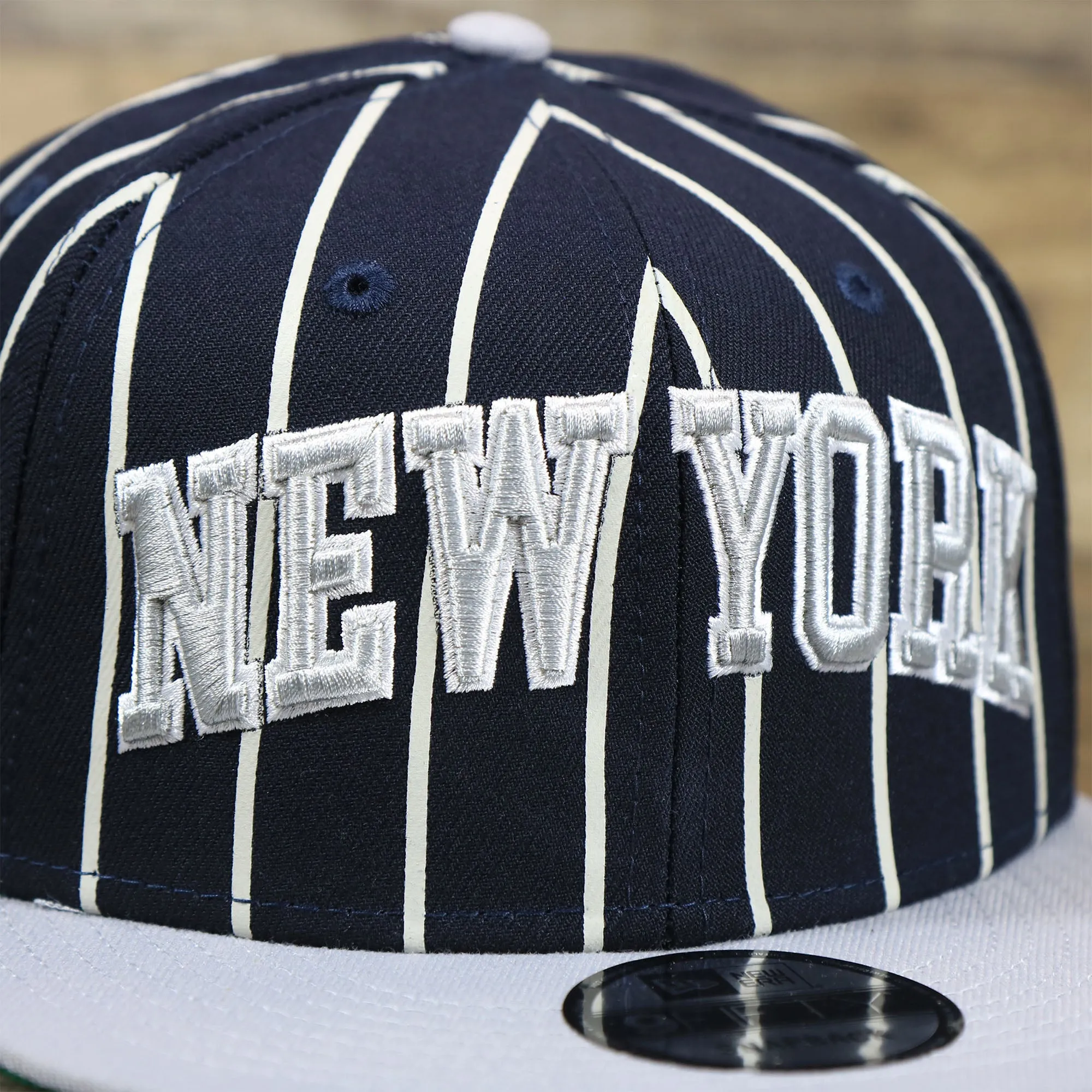 New York Yankees City Arch Striped 9Fifty Snapback Cap | Pin Stripe 9Fifty Cap