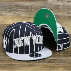 New York Yankees City Arch Striped 9Fifty Snapback Cap | Pin Stripe 9Fifty Cap