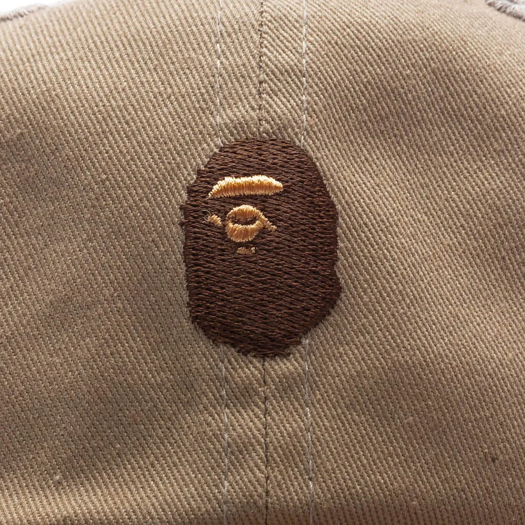 One Point Panel Cap - Beige